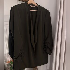 Philosophy Draped Moss Green Blazer